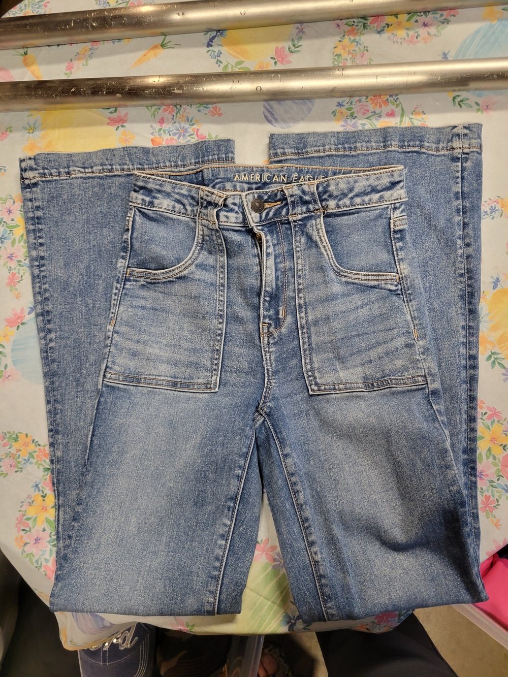 American Eagle Outfitters Light Wash Straight Leg Jeans